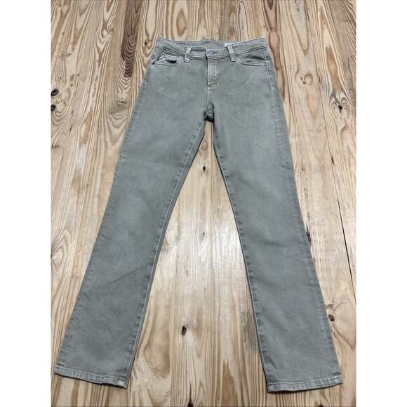 AG Adriano Goldschmied Women's Mari Crop high-rise Jeans, size 25x27, Olive - Picture 1 of 8